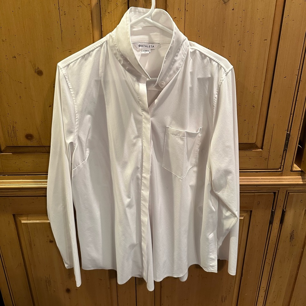 Athleta white collared shirt